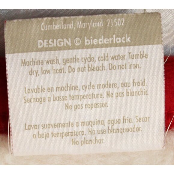 Biederlack Georgia Bulldog Plush Throw Blanket Ga UGA Red White Reversible - Picture 6 of 6